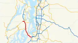 Karte der Washington State Route 16