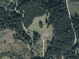 Wasserebenhütte aus der Vogelperspektive