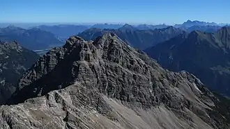 Wasserfallkarspitze von der Urbeleskarspitze (2632 m)