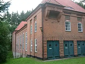 Hauptgebäude des denkmalgeschützten Wasserkraftwerkes