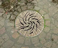 Klanggully von Wasserspuren in Hann. Münden