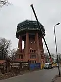 Der Turm während des Umbaus 2019