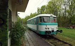 Der ehemalige VT 2.17 der AKN auf der Buckower Kleinbahn