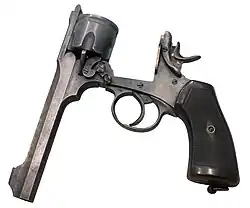 Webley Revolver, Lauf abgeklappt