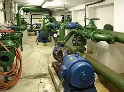 Im Innern des Wasserwerksgebäudes auf dem Betriebsgelände von Möller-Wedel