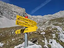 Neuer Wegweiser im Sonntagkar