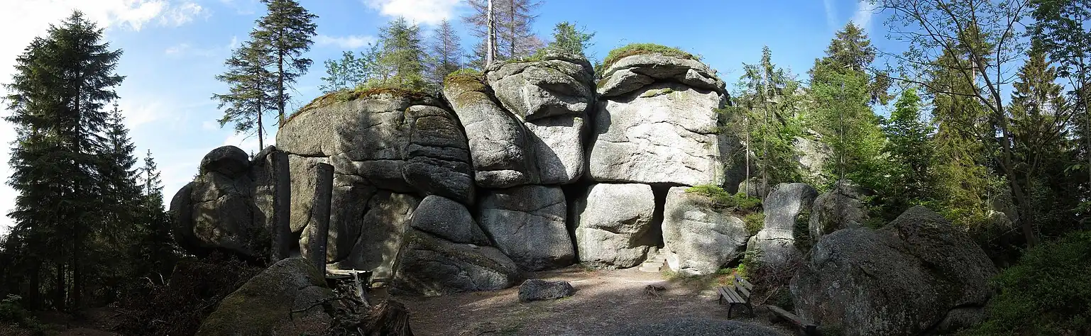 Panoramabild des Weißmainfelsens