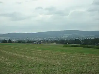Weidener Becken mit Fischerberg im Hintergrund