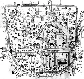 Historische Karte von Weilbach, 1747