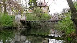 Hängebrücke über die Ilm in Weimar, 2012