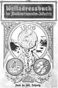 Titelblatt des Weltadressbuchs der Musikinstrumenten-Industrie, Ausgabe 1906