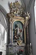 Rechter Seitenaltar mit heiligem Achatius