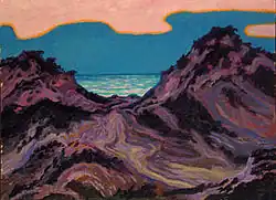 Wenzel Hablik Sylt Sonnenuntergang Dünen, 1912, Museumsberg Flensburg