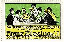 Kaffeeschüssel-Werbemarke von 1928