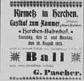 Anzeige aus der Eitorfer Zeitung von 1913