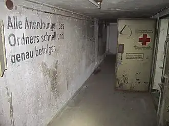Werksluftschutzbunker unter dem Verwaltungstrakt von M2, 2015