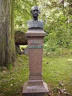 Grabmal mit Bronzebüste für den Verleger Julius Klinkhardt, 1883