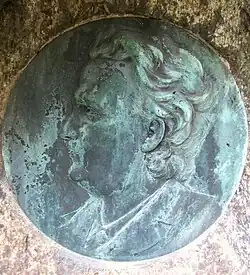 Portraitrelief, Grabmal Gustav Borchers, Bronze, 1913