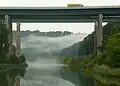 Die Brücken über dem nebeligen Flusstal der Werra (2010)