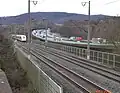 Blick von Süden auf die Bahnbrücke (2021)