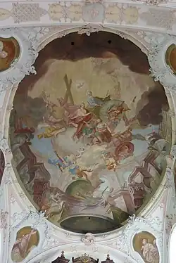 Chorfresko mit der Verleihung der Märtyrerkrone an den hl. Georg