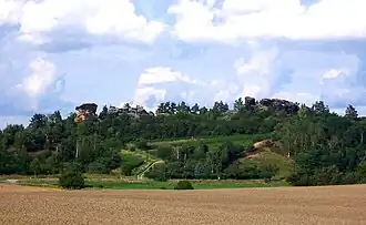 Der Königstein von Süden aus Richtung Westerhausen