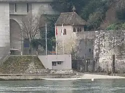 Bunker A 2872 am südwestlichen Brückenkopf der Wettsteinbrücke