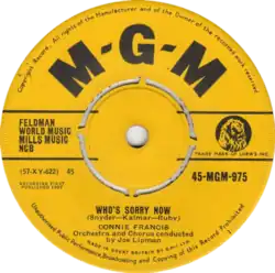 Connie Francis – Who’s Sorry Now? (1958)