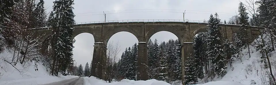 Panoramabild der Brücke