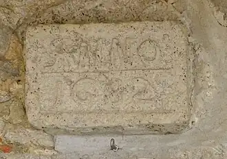 Mauerstein mit Jahreszahl 1682