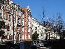 Wielandstraße in Höhe der Hedwigstraße