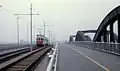 1978: Die neue Brücke ist bereits eröffnet, rechts ist noch die alte Brücke zu sehen