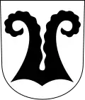 Bocksgehörn (Widder, heraldisch abstrahiert)