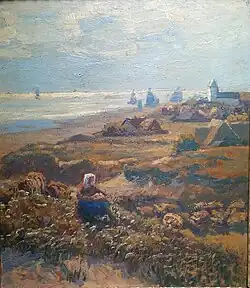 Segelboote vor Sylt, Öl auf Karton, Privatsammlung