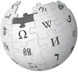 Eine hellgraue Kugel, die aus Puzzleteilen zusammengesetzt ist. Einige Puzzleteile fehlen. Die Puzzleteile sind beschriftet mit je einem Einzelbuchstaben aus verschiedenen Schriftsystemen.