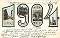 Grußkarte mit Blick vom Tal, 1904