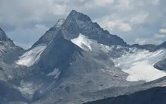 Wildgall von Westen mit Rieserferner (Gletscherstand September 2022)