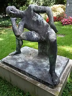 Willi Facen (1930–2022) Aquarellist, Maler, Zeichner und Zeichenlehrer. Grabplastik von Ernst Suter (1904–1987), Friedhof Enzenbühl, Zürich