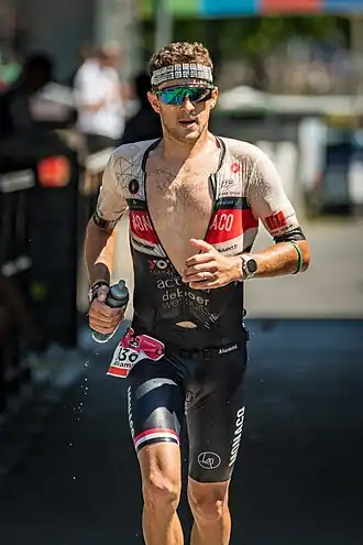 William Mennesson bei den 2025er Ironman-Europameisterschaften in Frankfurt am Main (Deutschland).