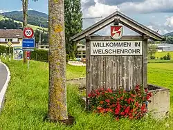 Dorfeinfahrt aus westlicher Richtung