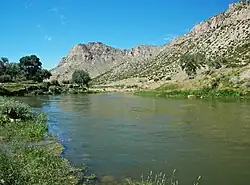 Wind River in der Wind River Indian Reservation