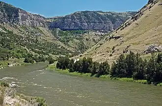 Der Fluss im Wind River Canyon
