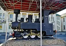 Einzelne erhaltene Lokomotive im Museum des Bahnhof Windhoek