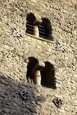 Zwillingsfenster am Turm (1040) von St Michael at the North Gate (CC) in Oxford