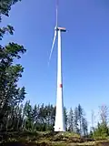 Windkraftanlage nahe dem Kahlberggipfel