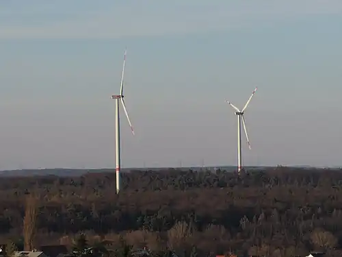 Blick vom Rehberg auf beide Anlagen
