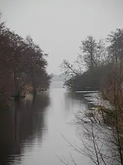 Der Anfang des Kanals am Balksee