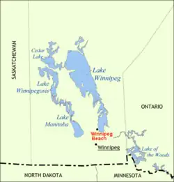 Lagekarte von Winnipeg Beach