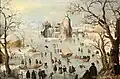 Hendrick Avercamp, Winterlandschaft mit Eisläufern