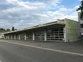 Fahrzeughalle auf dem Teuchelweiherareal